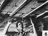 6. Insert cross strips where the sheets overlap to support the seams (not necessary if you installed plywood.)