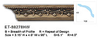 ET-88278HW Crown Molding
