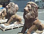 Marble Lion Statues