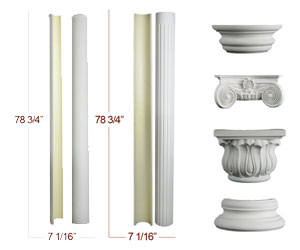7 Inch Half Columns
