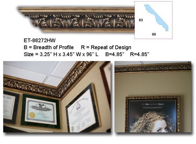 ET-88272HW Crown Molding